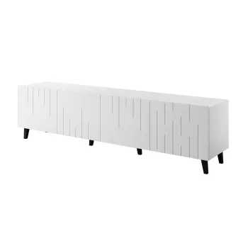 Szafka RTV cama meble BARI 200x42x52 biały mat — 200×42×52 cm