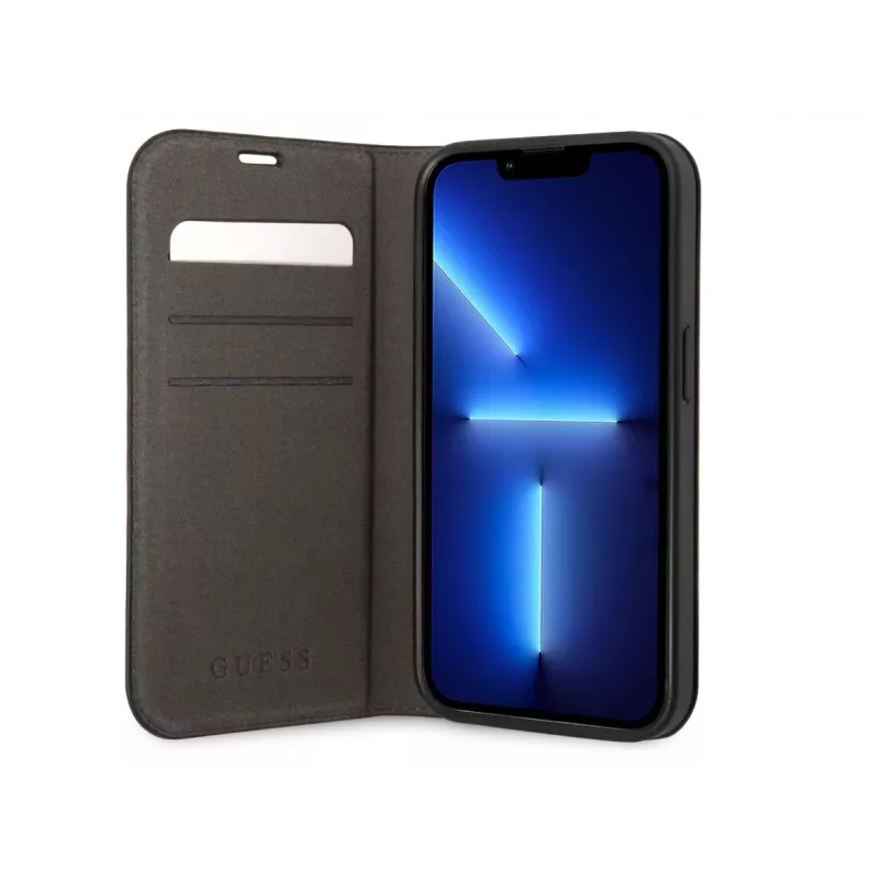 GUESS | Etui książkowe | Apple | iPhone 14 Pro Max | Guma/Silikon | Czarny