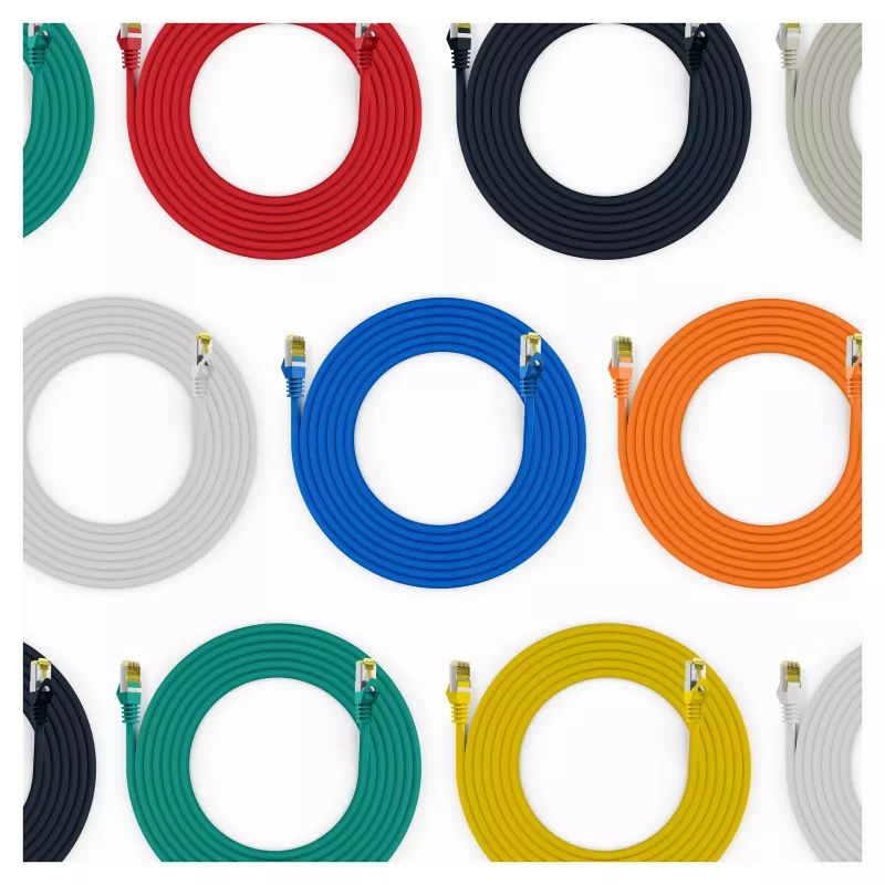 Kabel krosowy EFB-Elektronik RJ45 kat. 6A S/FTP LSZH kat. 7, surowy, biały, 0,15 m, producent: EFB Elektronik (MK7001.0,15W)