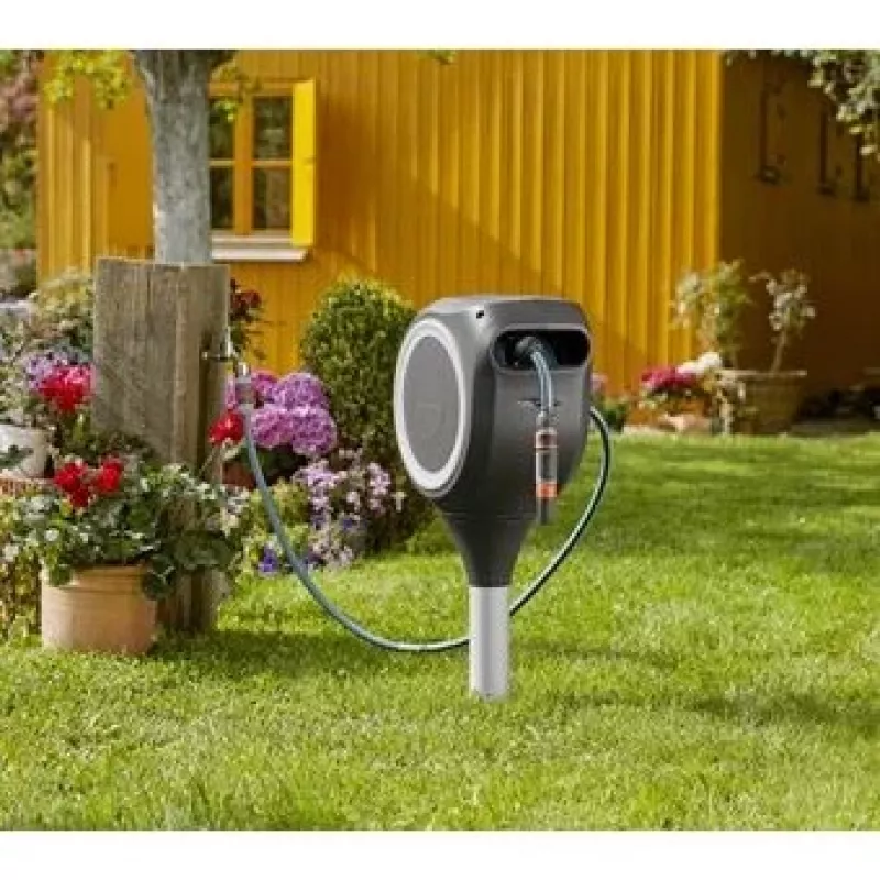 Bęben wolnostojący Gardena RollUp Automatic Czarno-Szary
