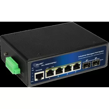 Zarządzany przemysłowy przełącznik PoE ALLNET ALL-SGI8106PMJ 4 PoE + 2 porty uplink