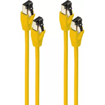 Kabel sieciowy ShiverPeaks BS08-41152-2 Cat8.1 1.5 m Żółty
