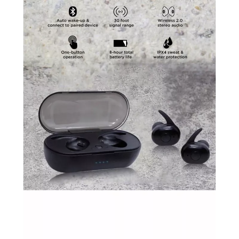 Słuchawki douszne V.Silencer Ture Wireless czarno-czerwone