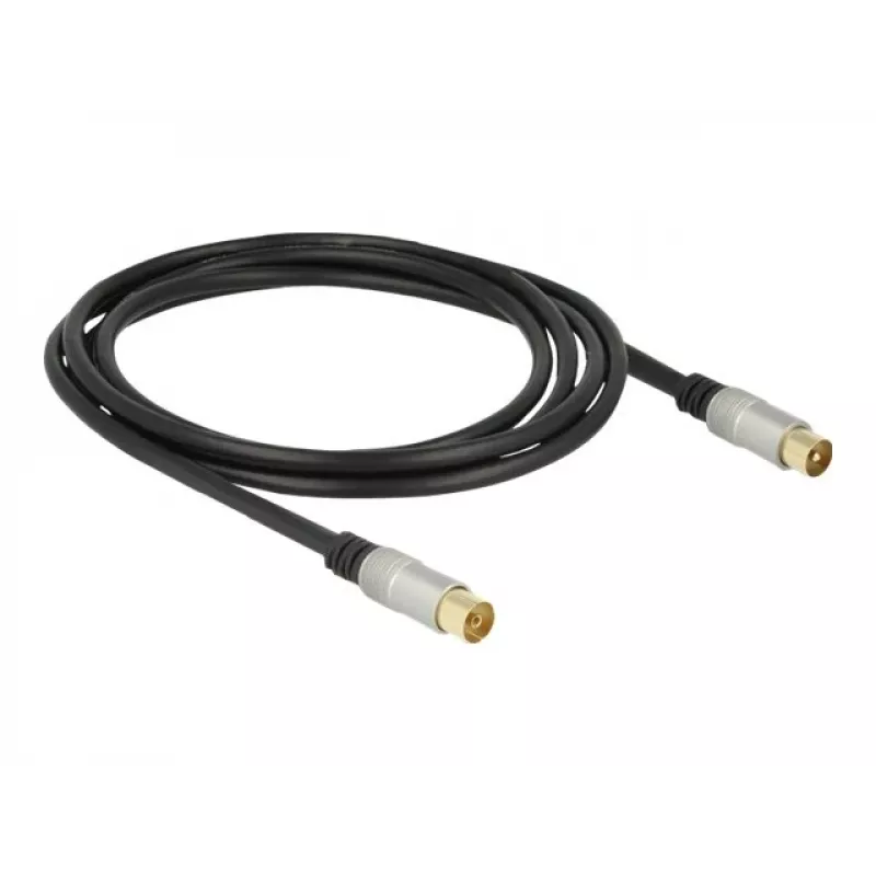 Kabel koncentryczny RG-6/U DeLOCK 88946 2m IEC Czarny