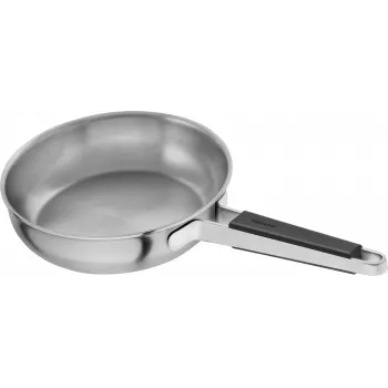 Patelnia ZWILLING 20 cm, seria PURE, kompatybilna z indukcją, płytka, stal nierdzewna, srebrna