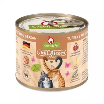 Mokra karma dla kota Fox4Pets GRANATAPET DeliCATessen indyk i bażant, 200 g, kompletna karma mokra, wilgotność 80%