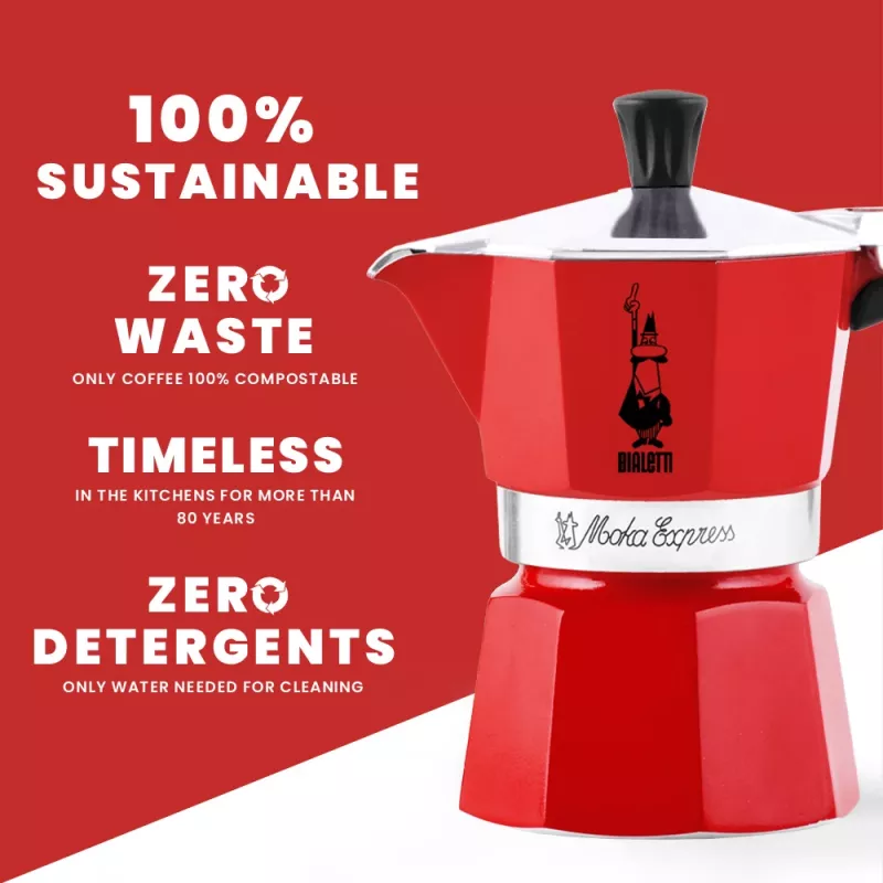 Bialetti Moka Express Moka pot Czerwony