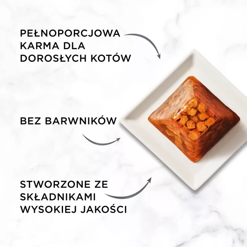 Mokra karma dla kota Purina Nestlé Gourmet Revelations Kawałki w galarecie z kurczakiem 2 x 57 g, dorosłe, białko 9%, wilgotność 83%