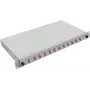 Patchpanel światłowodowy helos LWL 252009 — montaż w szafie rack 1U, 12× LC MM