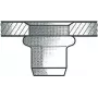 Nakrętka zrywalna GESIPA M6 9×15,5 mm do materiałów 0,25–3,5 mm, płaski łeb okrągły