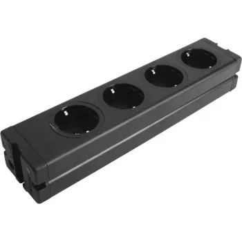 Listwa zasilająca EUROLITE 30240070 — 4-gniazdowa, obudowa aluminiowa, czarna
