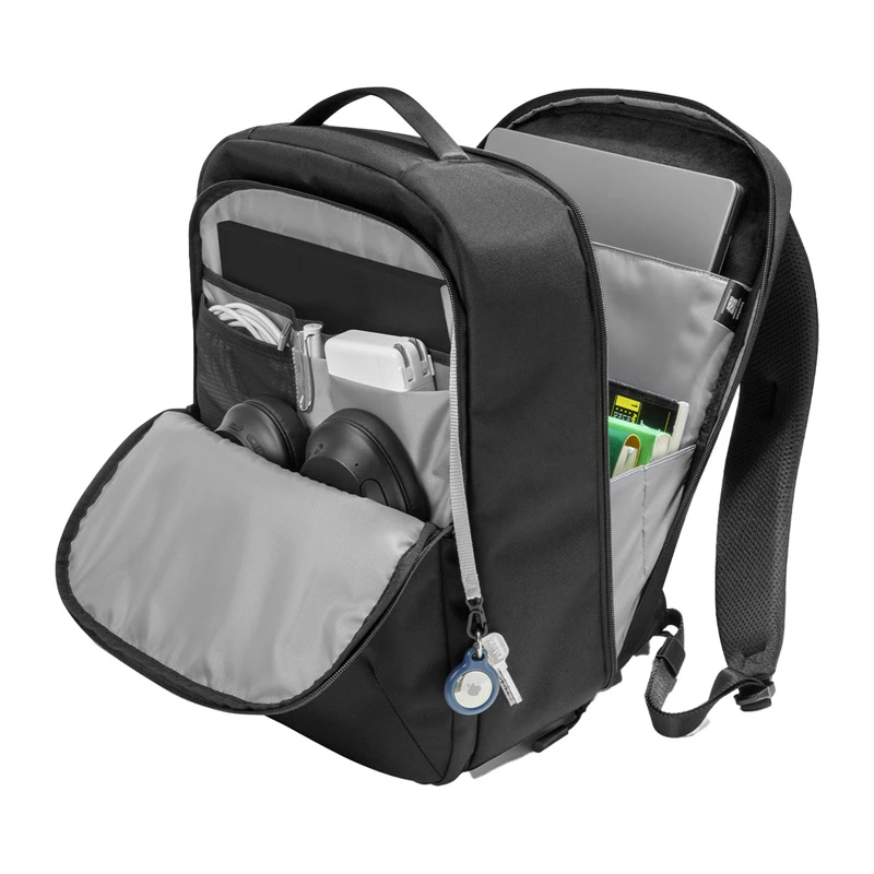 Plecak na laptopa Tomtoc Explorer-T60 (czarny) — komora ochronna na laptopy do 15,6 cala, tkanina wodoodporna, wyściełane paski