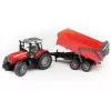 Model ciągnika BRUDER Massey Ferguson 7480 z wywrotką