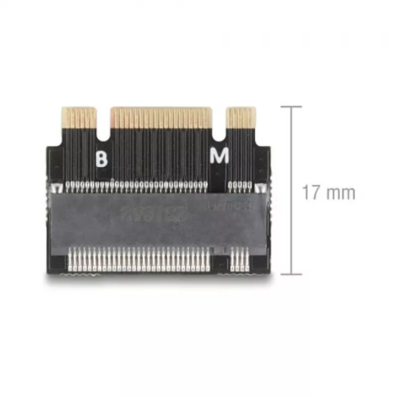 DELOCK 64342 Wewnętrzny adapter M.2 Interfejs hosta M.2 Męski Czarny