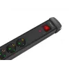 Lanberg SP1-05F-0300-BK przedłużacz zasilania 3 M 5 gniazd AC wewnątrz Czarny