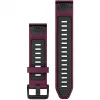 Silicone watch band GARMIN Quickfit 010-13391-04, 20 mm, Graphite/czerwony