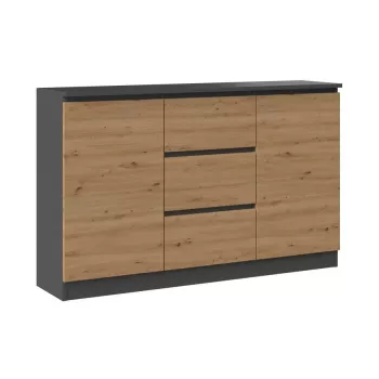 2D3S komoda 120x30x75 cm, antracyt/artisan
