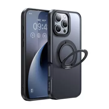Ochronne etui MagSafe Mcdodo PC-4933 do iPhone 16 Pro Max z wbudowaną podstawką, czarne