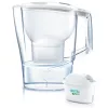 Dzbanek filtrujący wodę BRITA Aluna Transparent biały — 2,4 L całkowita / 1,4 L po filtracji, MAXTRA, można myć w zmywarce