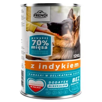 Mokra karma dla psa Frendi FRENDI z kawałkami indyka w delikatnym sosie 1250 g