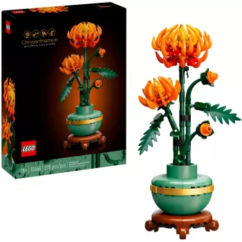 LEGO Icons Zestaw Klocków Kwiat Chryzantemy Kreatywny Model dla Dorosłych Sztuczna Roślina Prezent dla Kobiet Mężczyzn Jej lub Jego Dom Biuro Dekoracja