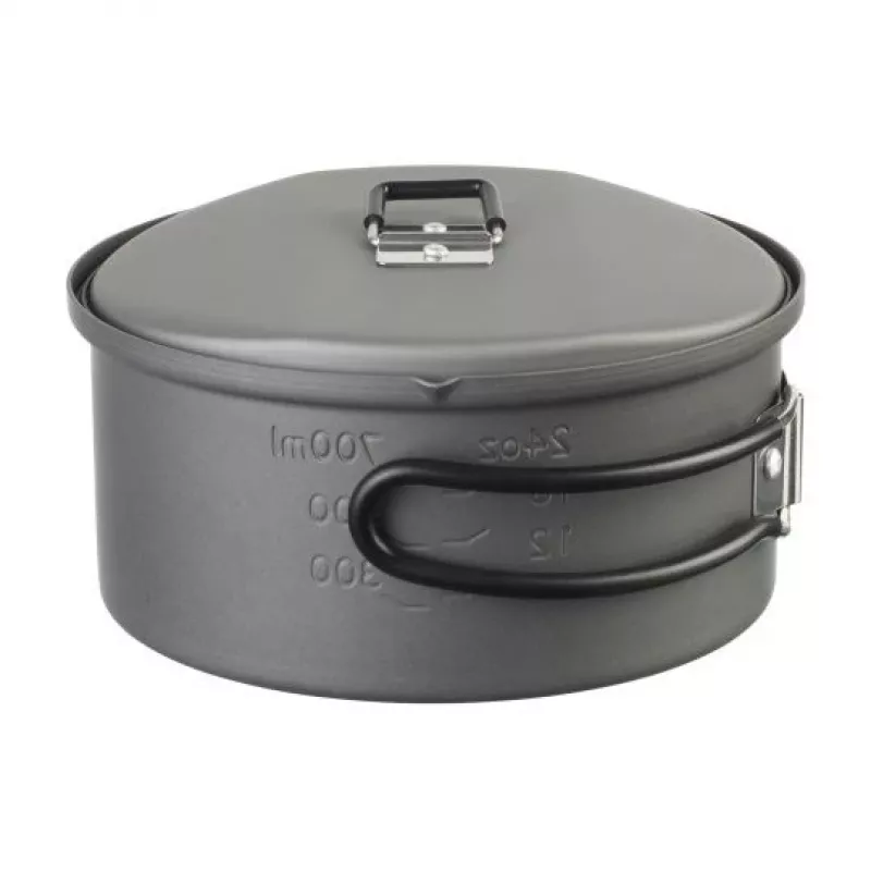 Naczynie kempingowe ESBIT PT1100HA — garnek aluminiowy 1,1 l, Ø14,8 cm, 227 g, czarny