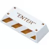 Enter Aluminum Alloy Artisan Keycap, Tastenkappe weiß/orange