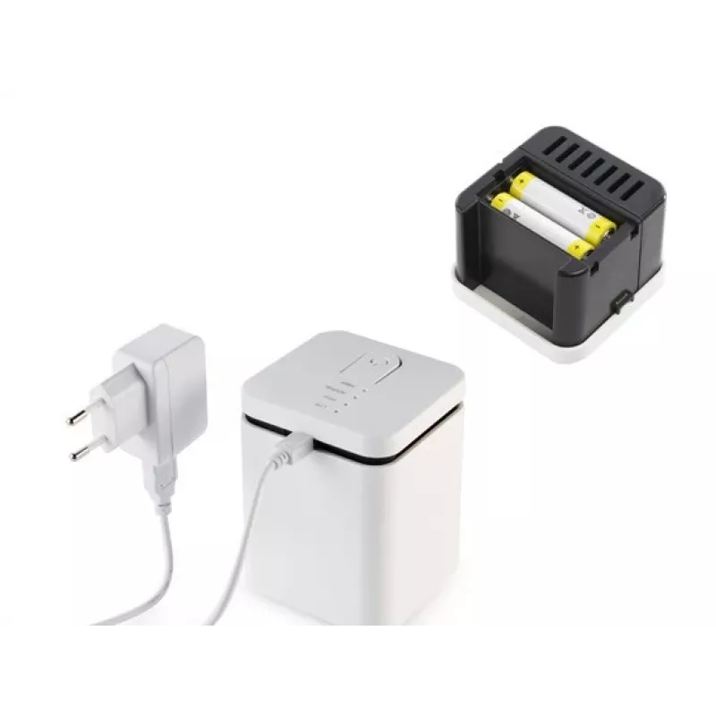 Dyfuzor zapachowy Stylies ELARA/biały — parowniczy, do pomieszczeń do 25 m², timer 2 h, zasilanie AC/bateria/USB, 1,3 W, 74×74×100 mm