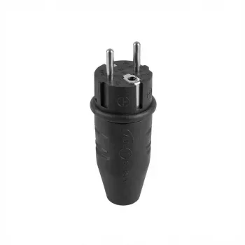 ABL Sursum ABL gumowa wtyczka Schuko 100000039 TPE czarna IP44 do 3x 2,5 mm (100000039)