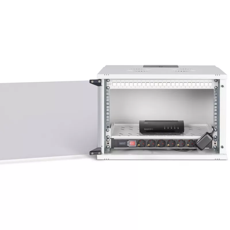 Zestaw sieciowy DIGITUS DN-49202-SET 483 mm 7U 540x400 mm obudowa rack z wysokością 7U i wymiarami wewnętrznymi 540×400 mm