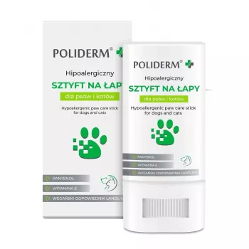 Balsam pielęgnacyjny do łap JM Sante POLIDERM hipoalergiczny 14.5 g — ochrona łap dla psów i kotów