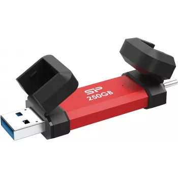 Przenośny dysk SSD Silicon Power DS72 250 GB, USB-C/USB-A 3.2 Gen 2