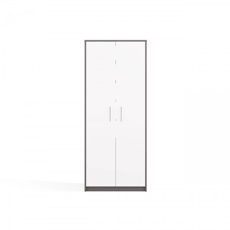 OLIV 2D CLOSED SHELVING UNIT, ANTHRACITE/Biały SET