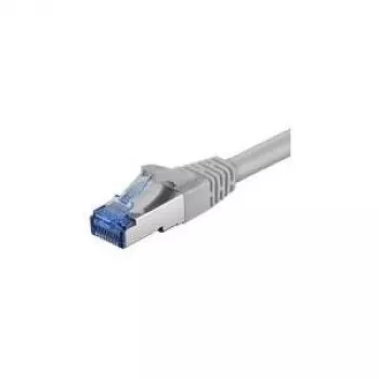 Wentronic Goobay CAT 6a kabel krosowy, S/FTP (PiMF), szary, 10 m - bezhalogenowy LSZH, miedź (93701)