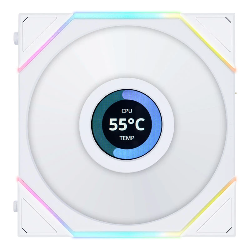 LIAN LI UNI FAN TL LCD 120mm ARGB Case Fans - biały 3-pack