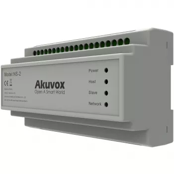 Akuvox NS-2 przełącznik sieciowy Fast Ethernet (10/100) Szyna DIN Szary