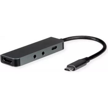 Stacja dokująca do laptopa ROLINE 12021125 USB 3.2 Gen 1 Type-C szara 100W