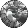Zegar NeXtime 3037 Clouds, Ø39 cm, ścienny, czarny