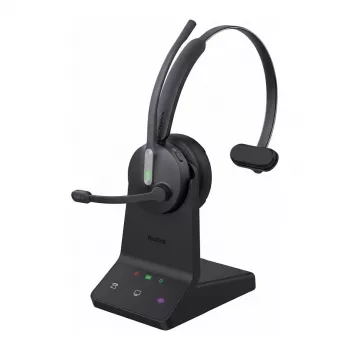 Bezprzewodowy monofoniczny zestaw słuchawkowy Yealink WH64 Pro Teams z łącznością Bluetooth i UC, mikrofon redukujący hałas
