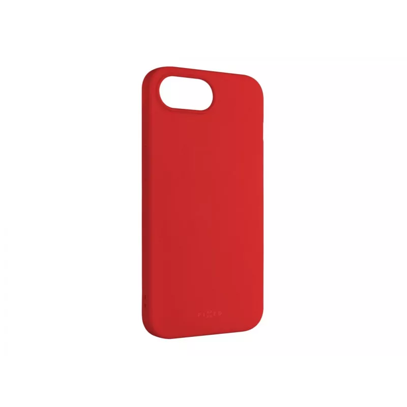 Tylna obudowa telefonu FIXED dla Apple iPhone 16e, gumowa, czerwona, smukłe etui ochronne