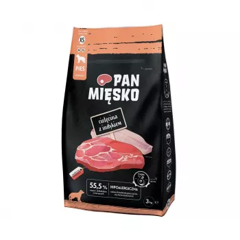 Dry dog food Pan Mięsko Veal with Turkey XS 3 kg