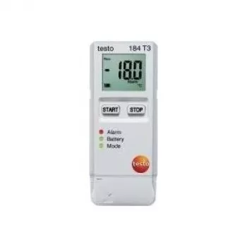 Rejestrator danych temperatury TESTO 184 T3, rejestrator, 40 000 zmierzonych wartości, -35 ... +70 °C, 0,1 °C (0572 1843)