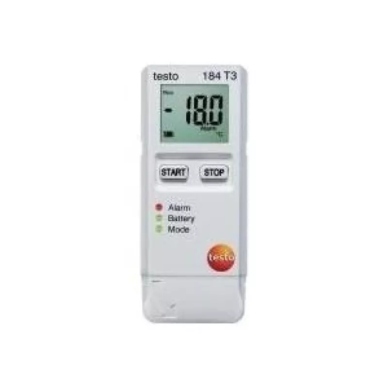 Rejestrator danych temperatury TESTO 184 T3, rejestrator, 40 000 zmierzonych wartości, -35 ... +70 °C, 0,1 °C (0572 1843)