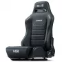 Regulowany fotel kubełkowy Next Level Racing ERS3 Elite Premium — czarna skóra PU, odchylane oparcie, kompatybilny z kokpitem/montażem podłogowym