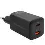 Qoltec 50766 Ładowarka do urządzeń mobilnych Laptop, Przenośna konsola do gier, Power bank, Smartfon, Smartwatch, Tablet Czarny AC Szybkie ładowanie Wewnętrzna