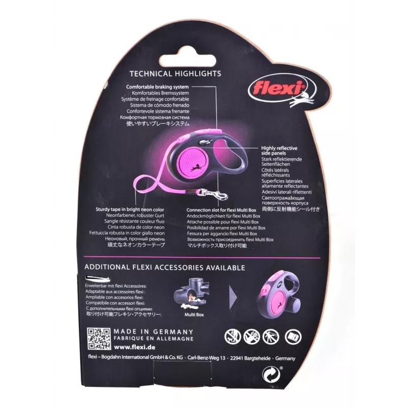 Flexi New Neon S 5 m automatyczna smycz dla psa