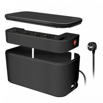 Listwa zasilająca LogiLink LPS282U 4 gniazda bezpieczne 2 USB-A 1 USB-C czarna