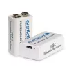 Akumulator wielokrotnego ładowania everActive 6F22/9V Li-ion 550 mAh z USB TYPE C