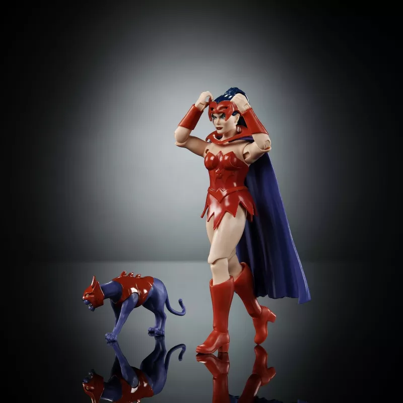 Figurka akcji MATTEL MotU Origins Catra 5,5 cala - kolekcjonerska figurka z przegubami