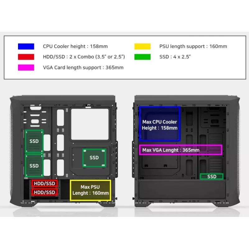 Obudowa komputerowa Zalman N5 TF ATX czarna